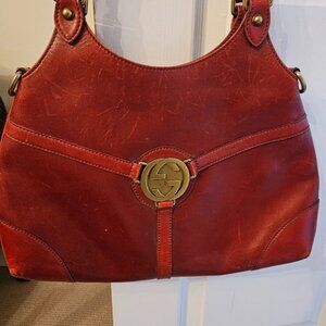 Gucci Vintage Red Leather Bag